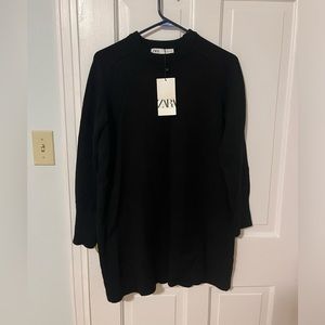 NWT Zara black mini sweater dress. Size small